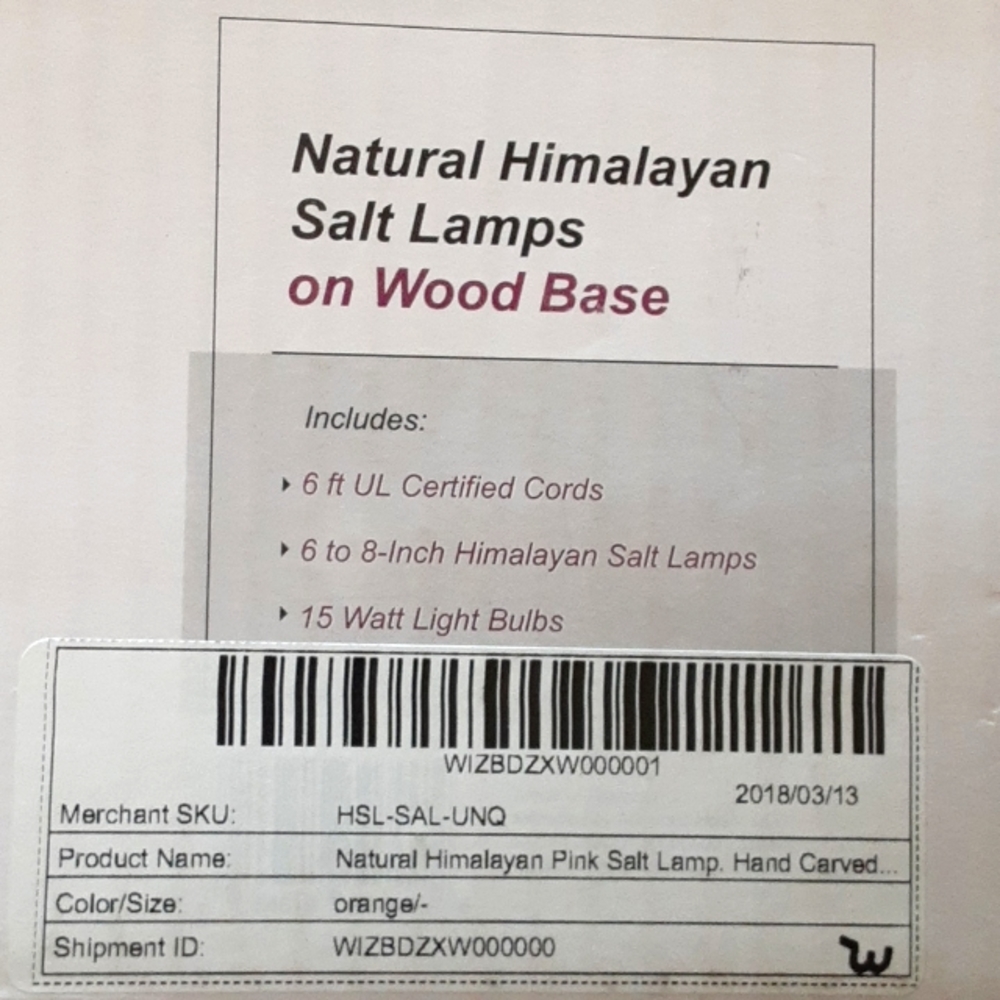 Amethya, Natural Himalayan Salt Lamp on Wood Base - Picture 12 of 12